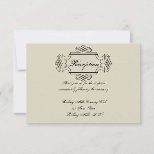 Invitation Réception de mariage snob de Nouveau d'art (Devant)