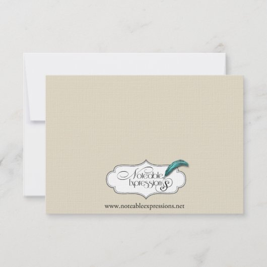 Invitation Réception de mariage snob de Nouveau d'art (Dos)