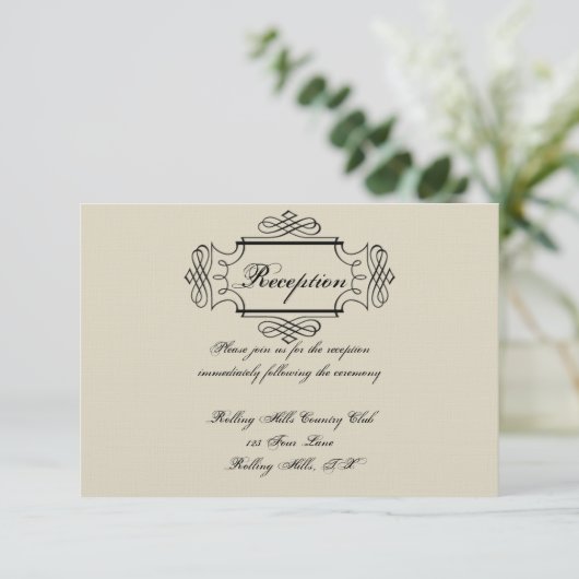 Invitation Réception de mariage snob de Nouveau d'art (Debout devant)