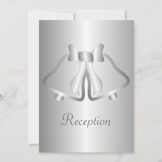 Invitation Réception de mariage Soirée aux Cloches d'Argent (Devant)