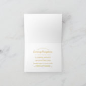 Invitation Réception de mariage soirée florale aquarelle or (Intérieur)