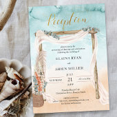 Invitation Réception de mariage sous l'arbor au style bohème 