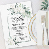 Invitation Réception de mariage sous une arche botanique vert