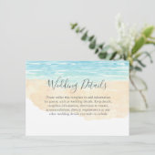 Invitation Réception de mariage sur la plage à l'aquarelle pe (Debout devant)