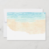 Invitation Réception de mariage sur la plage à l'aquarelle pe (Dos)