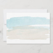 Invitation Réception de mariage sur la plage à l'aquarelle un (Dos)