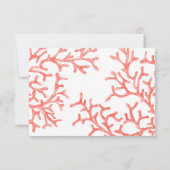 Invitation Réception de mariage sur la plage au récif de cora (Dos)