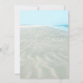 Invitation Réception de mariage sur la plage avec sable ondul (Dos)
