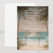 Invitation Réception de mariage sur la plage océanique pour t (Devant / Derrière)