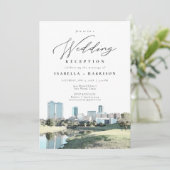 Invitation Réception de mariage sur la skyline de Fort Worth  (Debout devant)