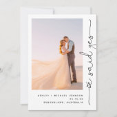 Invitation Réception de mariage tendance Nous avons dit oui s (Devant)