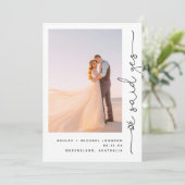 Invitation Réception de mariage tendance Nous avons dit oui s (Debout devant)