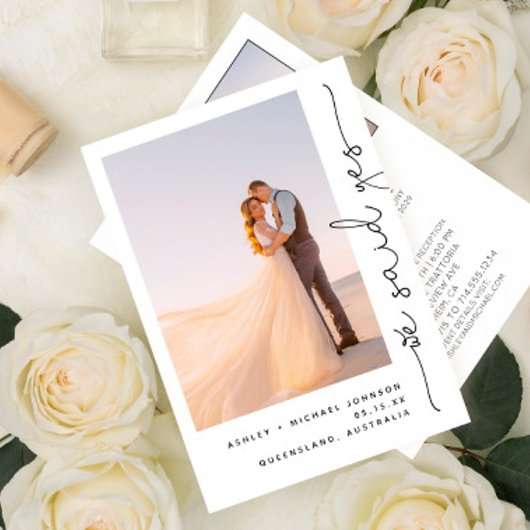 Invitation Réception de mariage tendance Nous avons dit oui s