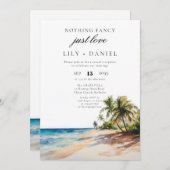 Invitation Réception de mariage Tropical Beach Elopement (Devant / Derrière)