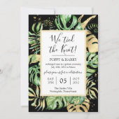 Invitation Réception de mariage tropicale après une fugue amo (Devant)