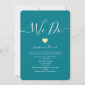 Invitation Réception De Mariage turquoise (Devant)