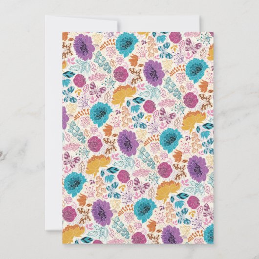 Invitation Réception de mariage turquoise de printemps jaune  (Dos)