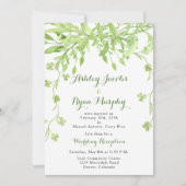 Invitation Réception de mariage uniquement avec décoration fl (Devant)