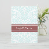 Invitation Réception De Mariage Uniquement Ciel Blue Wine Dam (Debout devant)