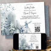 Invitation Réception de mariage uniquement en forêt enneigée