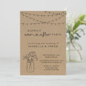 Invitation Réception de mariage uniquement | Rustic Mason Jar (Debout devant)
