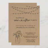 Invitation Réception de mariage uniquement | Rustic Mason Jar (Devant / Derrière)