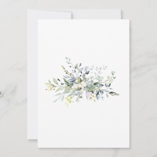 Invitation Réception de mariage verdoyant (Dos)