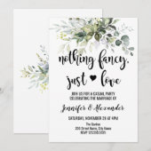 Invitation Réception de mariage verdoyant (Devant / Derrière)