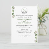 Invitation Réception de mariage verdoyante et fleurie (Debout devant)