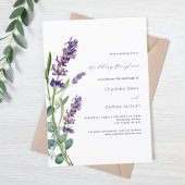 Invitation Réception de mariage verdure lavande violette