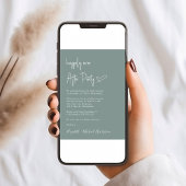 Invitation Réception De Mariage Vert Chic Sage