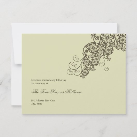 Invitation Réception de mariage vintage et élégant (Devant)
