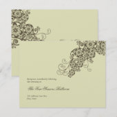 Invitation Réception de mariage vintage et élégant (Devant / Derrière)