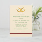 Invitation Réception de mariage Western Horseshoes (Debout devant)