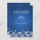 Invitation Réception de mariage Winter Sparkle Bleu (Devant / Derrière)