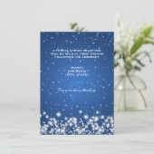 Invitation Réception de mariage Winter Sparkle Bleu (Debout devant)