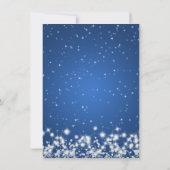 Invitation Réception de mariage Winter Sparkle Bleu (Dos)