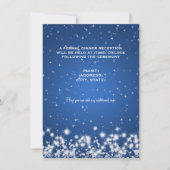 Invitation Réception de mariage Winter Sparkle Bleu (Devant)