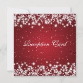 Invitation Réception de mariage Winter Sparkle Rouge (Dos)