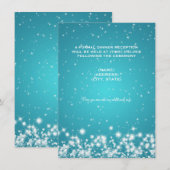 Invitation Réception de mariage Winter Sparkle Turquoise (Devant / Derrière)