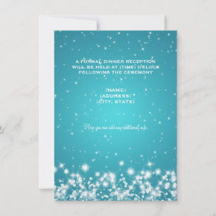 Invitation Réception de mariage Winter Sparkle Turquoise