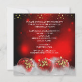 Invitation Réception de Noël Ornée de l'entreprise (Dos)