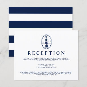 Invitation Réception de phare de style nautique