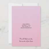 Invitation Réception de photos en lavande rose uniquement Inv (Dos)