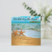 Invitation Réception de plage de couples d'étoiles de mer de (Debout devant)