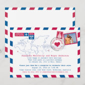 Invitation Réception de poste par avion Australie/Hawaii (Devant / Derrière)