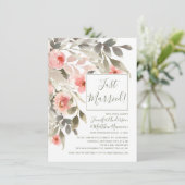 Invitation Réception de Rose de l'aquarelle post-Mariage (Debout devant)