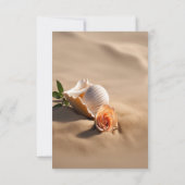 Invitation Réception de Sable de Rose de Coquillage (Dos)