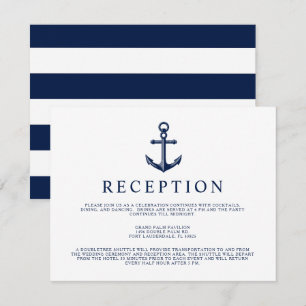 Invitation Réception de style nautique avec ancre