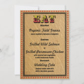 Invitation Réception de style occidental Menu Dîner (Devant)